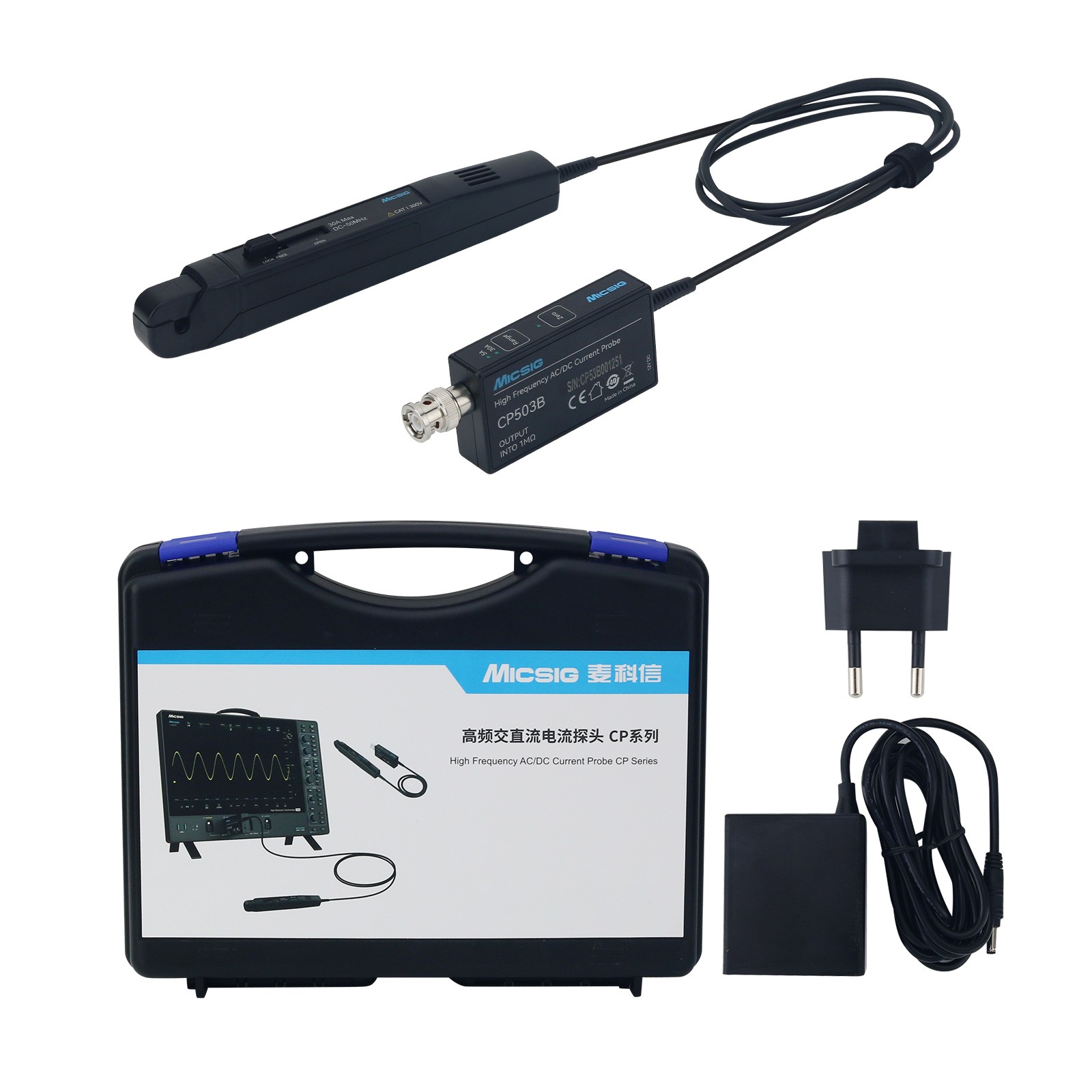 Current Probe Ac Dc 50Mhz Oscilloscope - Micsig CP503B 50MHz 5A/30A Dwuzakresowa sonda